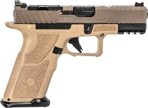 ZEV OZ9c ELITE PISTOL XGRIP FDE SLIDE BLK BARREL 9MM 10RD