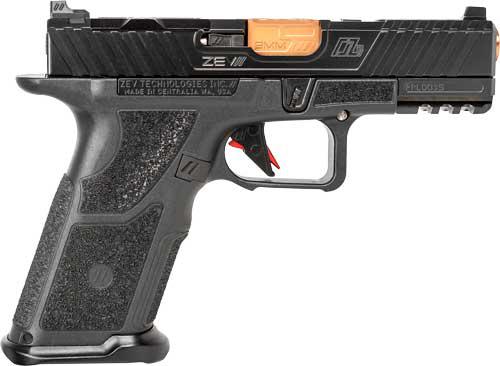 ZEV OZ9c HYPER-COMP 9MM PISTOL BLACK SLIDE BRNZE BARREL 10RD